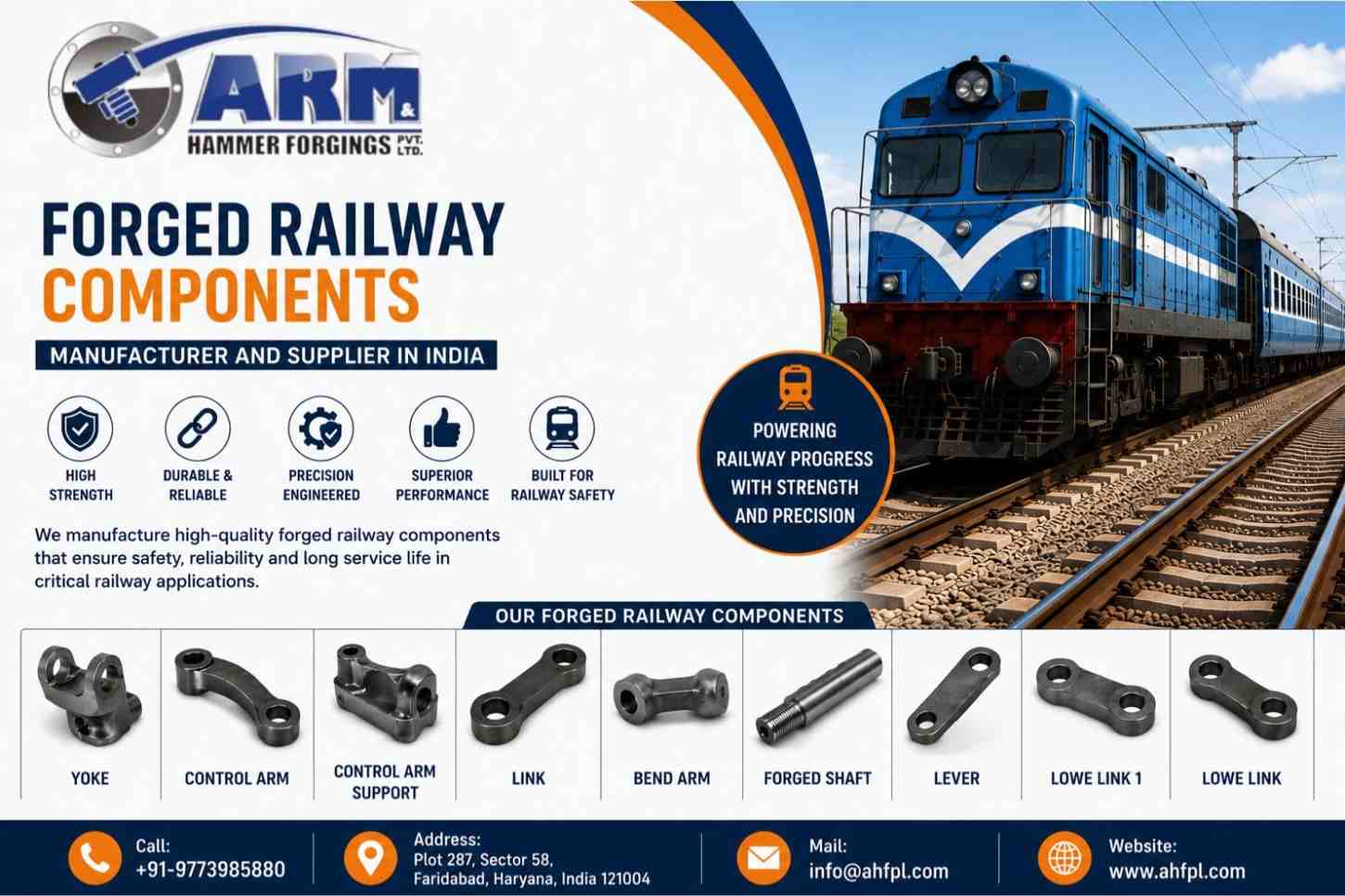 Forged Railway Components Manufacturer and Supplier in India